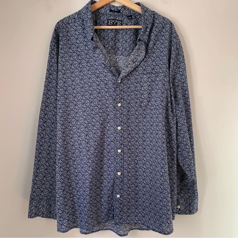 Rye Toby Summerweight Slub Poplin Shirt Button Down Men’s Size 3XL
